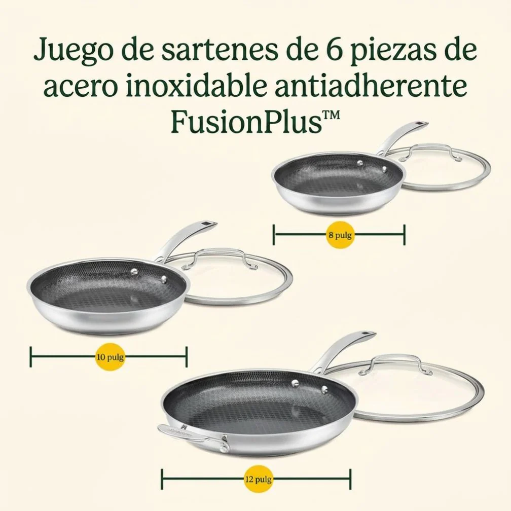 Set de Sartenes FusionPlus™ de 6 pcs FPS-6SSCRC de Cuisinart® - Image 7