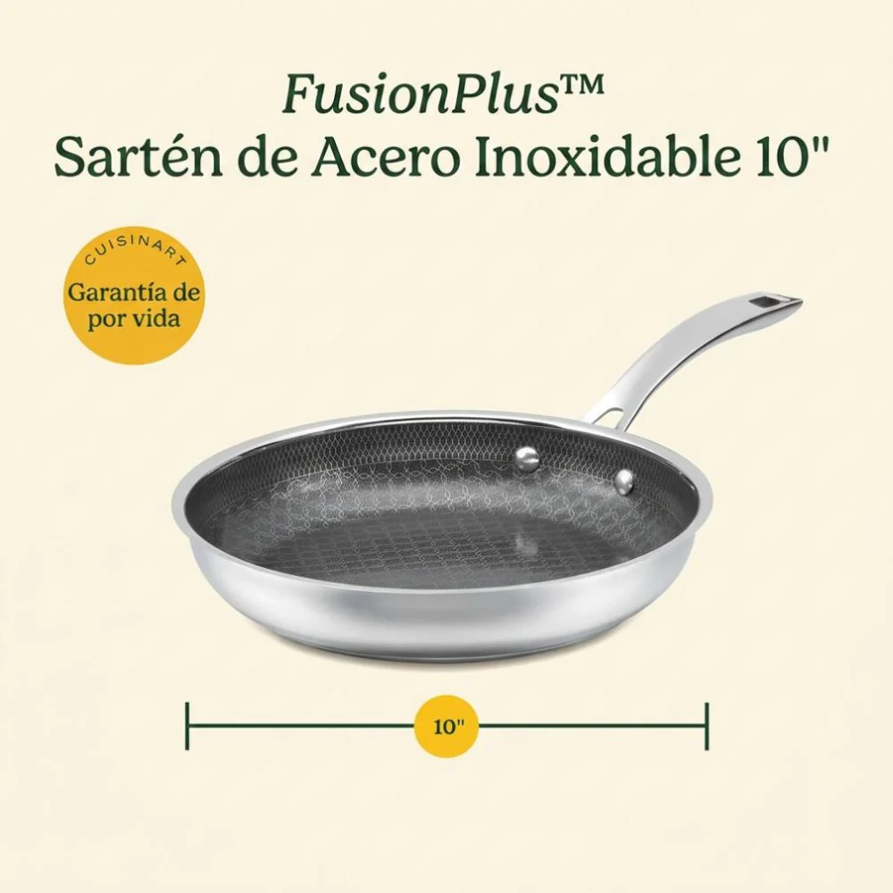 Sartén de Acero Inoxidable FusionPlus™ de 10" FPS22-24C de Cuisinart® - Image 8