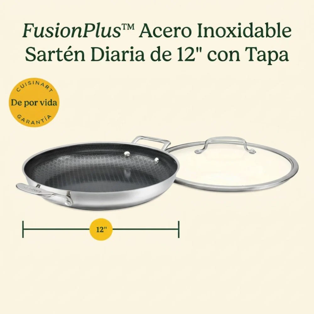 Sartén de Acero Inoxidable FusionPlus™ de 12" FPS25-30DC de Cuisinart® - Image 7